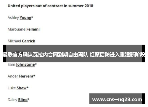 曼联官方确认瓦拉内合同到期自由离队 红魔后防进入重建新阶段 曼联官方确认瓦拉内合同到期自由离队 红魔后防进入重建新阶段